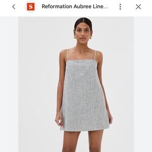 Reformation Aubree linen mini dress